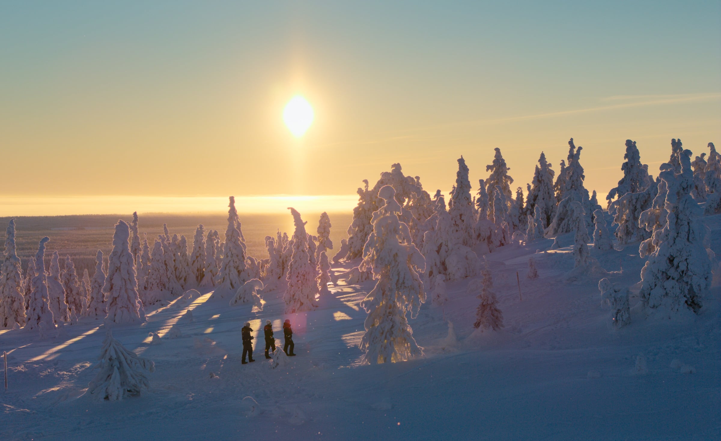 Hiking in winter