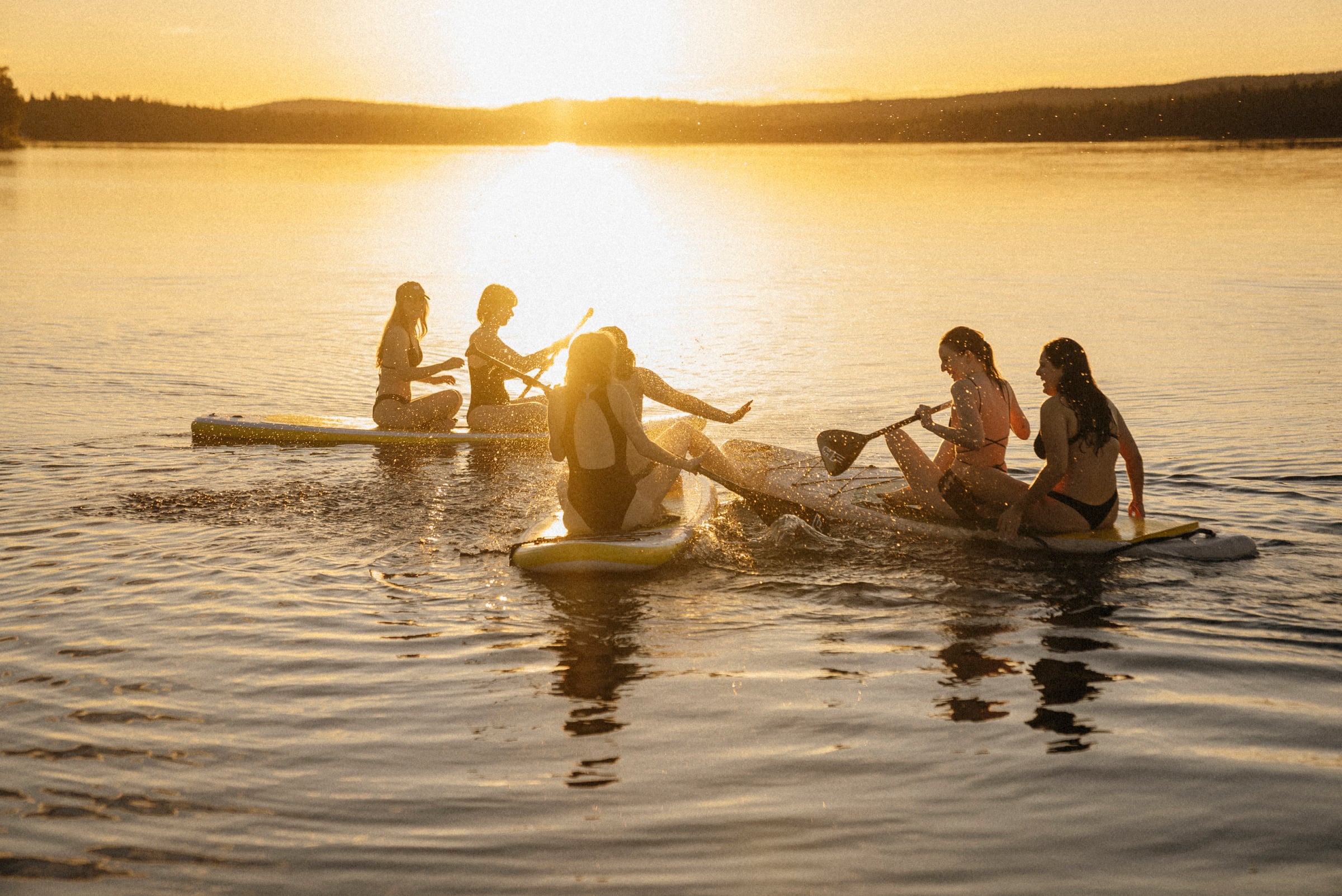 Sup and sunset on the lake
